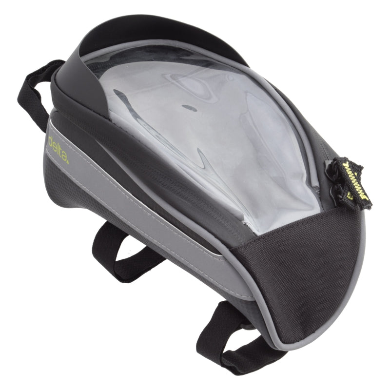 Bolsa para teléfono Delta Top Tube de 4,2 l, color negro y plateado