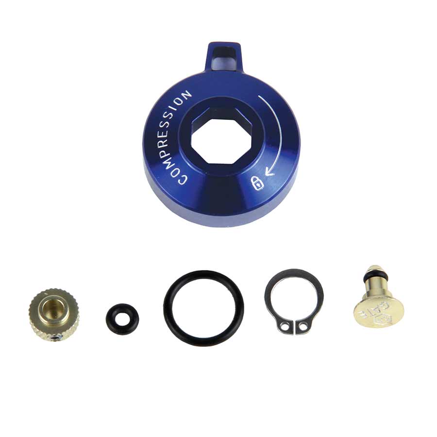 Perilla de control de movimiento RockShox estándar de aluminio con clip de seguridad