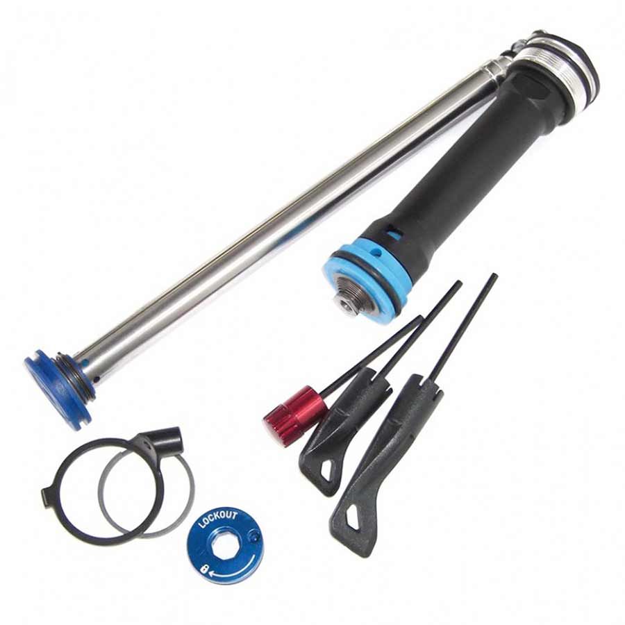 Amortiguador remoto RockShox TK con tracción por cable de 17 mm, PopLoc/2010-2013, solo PushLoc, recorrido de 80-120 mm, Sektor Silver/XC32/Recon Silver B1