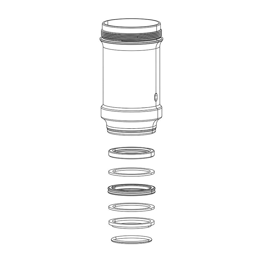 Conjunto de lata de aire RockShox Monarch B1 C1 D1 165x38 - Monarch B1 (Plus RL XX) C1 (R RT RT3) D1 (RT3)