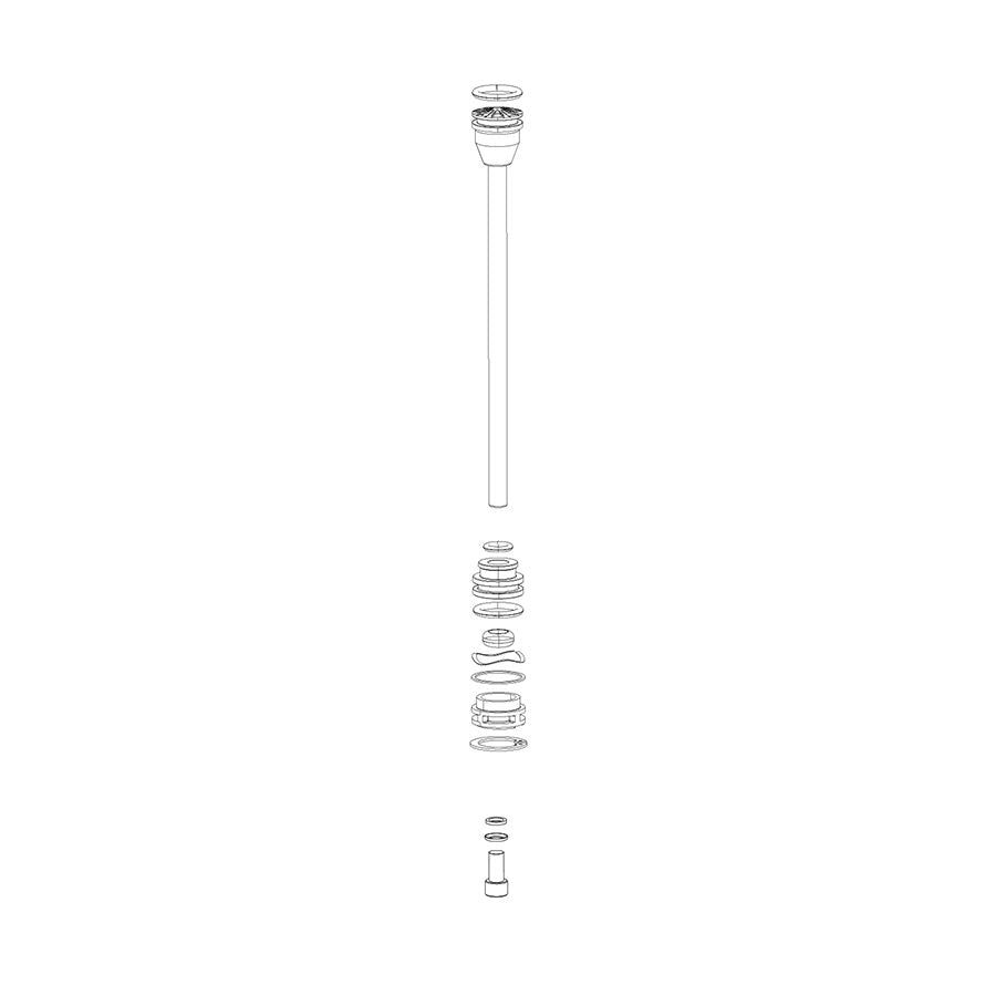Conjunto de resorte RockShox SoloAir 140 mm 10-17 Revel