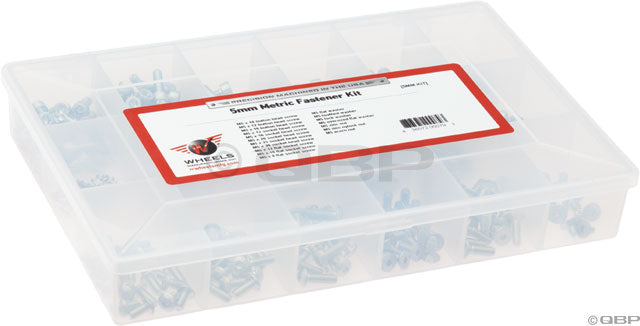 Kit de fijación de 5 mm para Wheels Manufacturing: 475 piezas, 18 piezas diferentes, tres estilos de pernos en longitudes de 8 a 30 mm