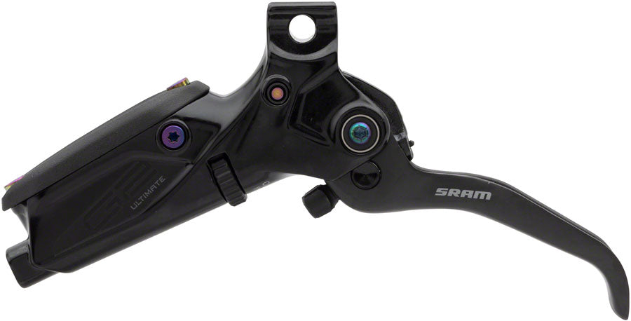 Conjunto de palanca de freno de disco SRAM G2 Ultimate - Palanca de carbono negro brillante, herrajes arcoíris A2