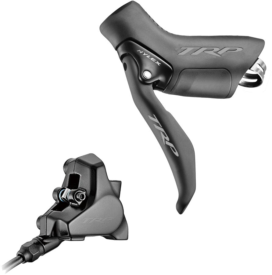 TRP Hylex Disc Brake Lever - Left Hydraulic 2-Piston 1900mm Hose Flat Mount BLK