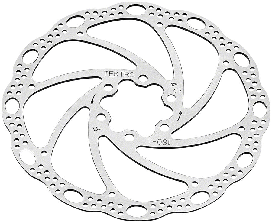 Rotor de disco Tektro TR140-22 - 140 mm, 6 pernos, plateado