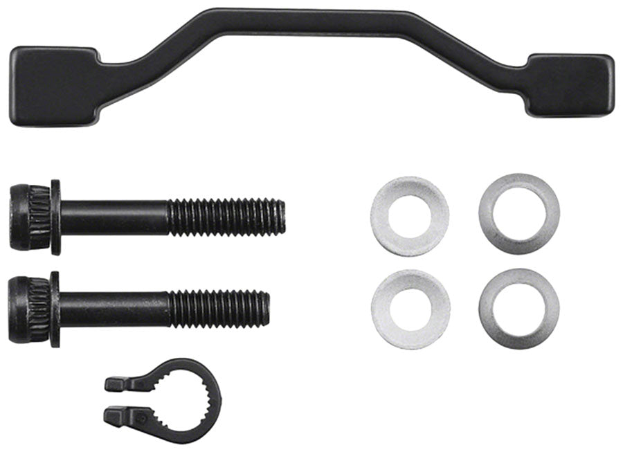 Adaptador de freno de disco Shimano SM-MA-F220P/PL: horquilla/cuadro de montaje posterior de 203 mm a disco de freno de disco de 220 mm