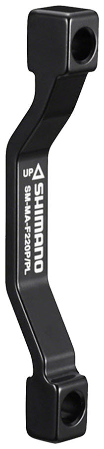 Adaptador de freno de disco Shimano SM-MA-F220P/PL: horquilla/cuadro de montaje posterior de 203 mm a disco de freno de disco de 220 mm