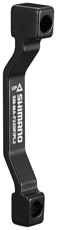 Adaptador de freno de disco Shimano SM-MA-F220P/PL2: horquilla/cuadro de montaje posterior de 200 mm a disco de freno de 220 mm