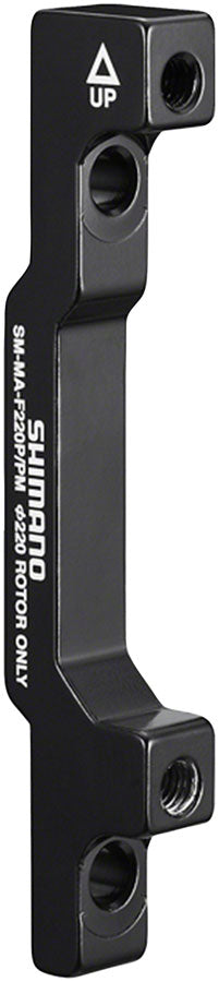 Adaptador de freno de disco Shimano SM-MA-F220P/PM: horquilla/cuadro de montaje posterior de 180 mm a disco de freno de disco de 220 mm