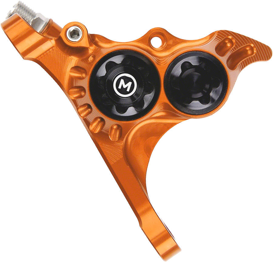 Pinza de freno de disco Hope RX4+ (delantera, montaje plano, directa, 20 mm), aceite mineral, color naranja