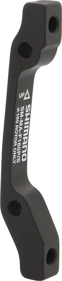 Adaptador de freno de disco Shimano F160P/S para rotor de 160 mm, pinza de 74 mm y horquilla de 51 mm
