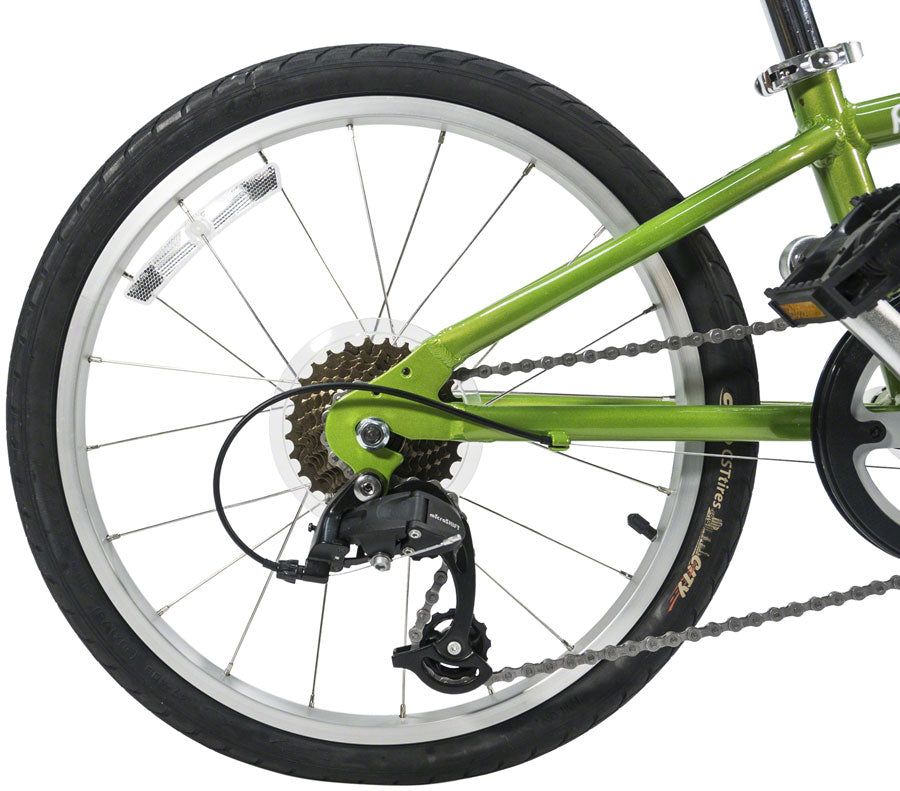 Bicicleta remolcada Burley Piccolo - 7 velocidades, color verde