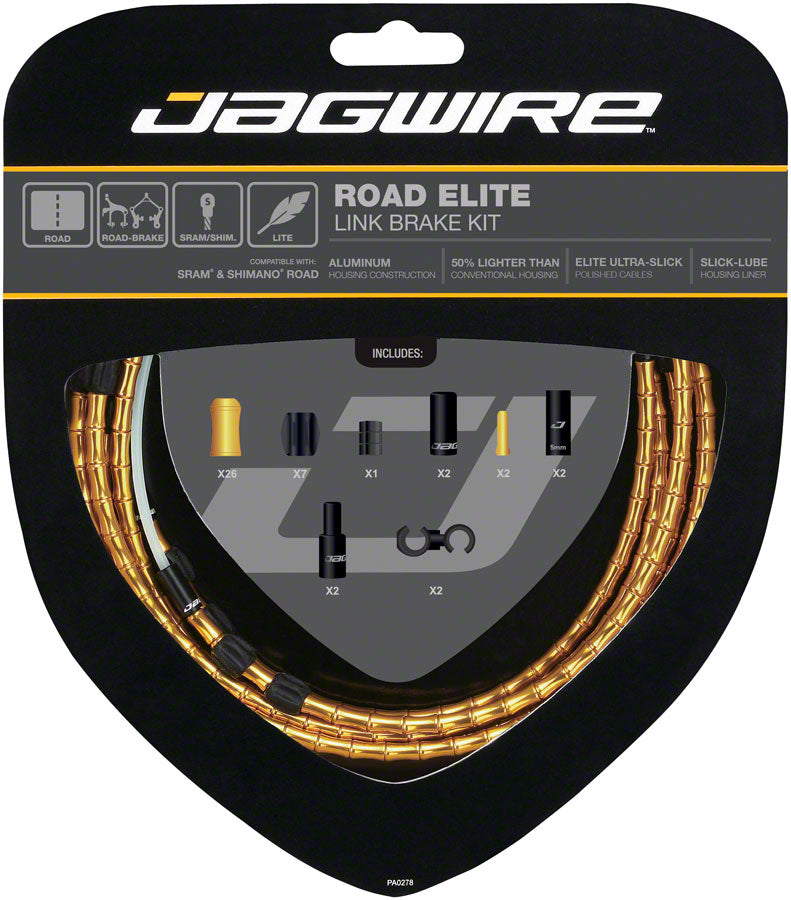 Jagwire Road Elite Link Brake Cable Kit - SRAM/Shimano Ultra-Slick Uncoated Cables