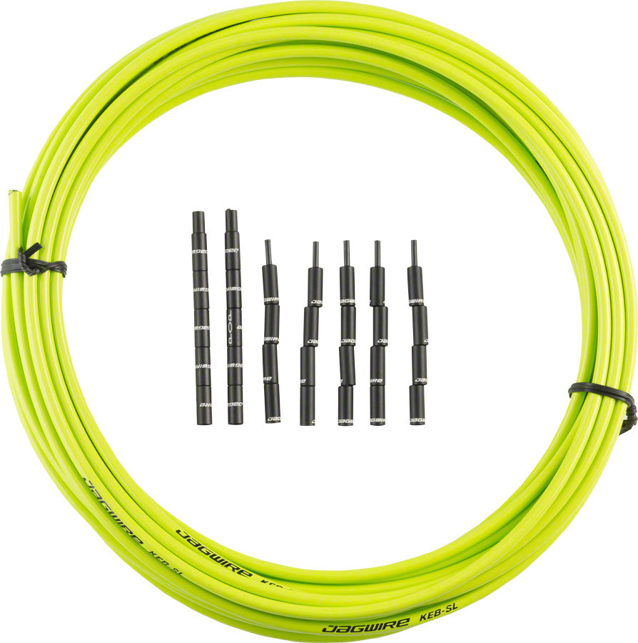 Carcasa de freno sin compresión Jagwire Pro de 5 mm, revestimiento Slick-Lube, rollo de 10 m, color verde orgánico