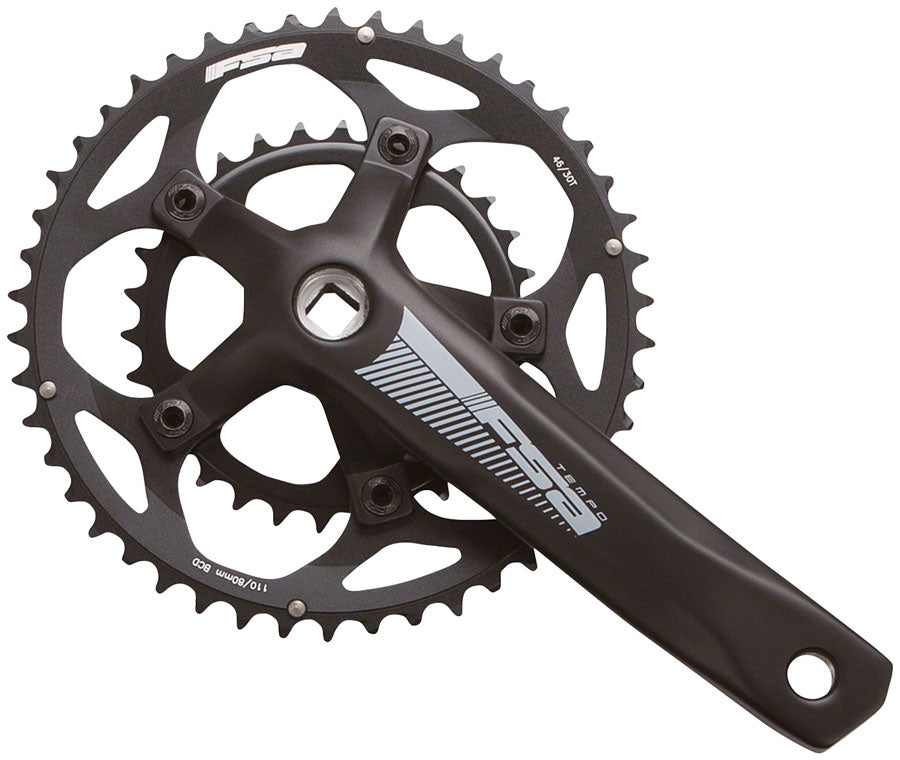 Juego de bielas Full Speed Ahead Tempo - 165 mm, 10/11 velocidades, eje JIS 46/30 dientes, negro