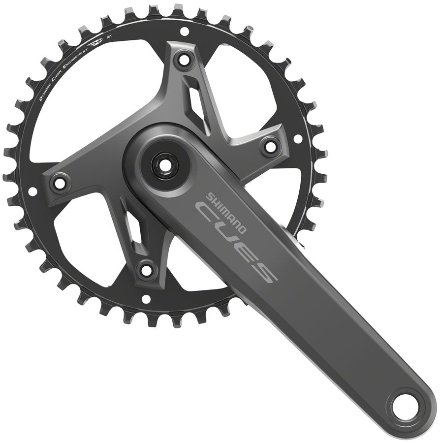 Juego de bielas Shimano CUES FC-U6000-1 - 175 mm, 9/10/11 velocidades, 40 dientes, asimétrico, 110 BCD, Hollowtech II BLK