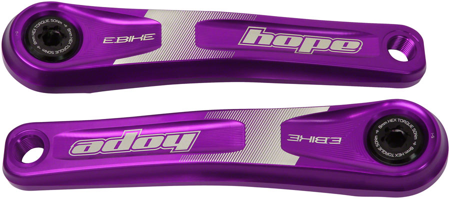 Juego de bielas Hope para bicicleta eléctrica - 165 mm ISIS Specialized Offset morado