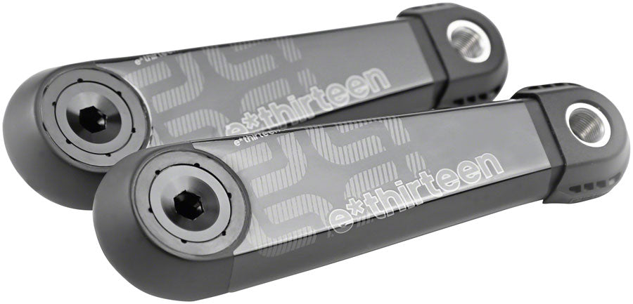 Juego de bielas de carbono para bicicleta eléctrica e*thirteen e*spec Race - 165 mm Brose S Mag Fazua Ride 50 con extractor automático de fibra de carbono BLK