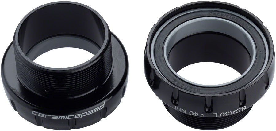 Pedalier CeramicSpeed BSA30 MTB - Rosca BSA, eje de 30 mm, recubierto, pistas negras