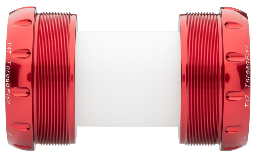 Kit de montaje de pedalier Chris King ThreadFit T47 30x para ejes de 30 mm (5 unidades) - T47 (rojo)