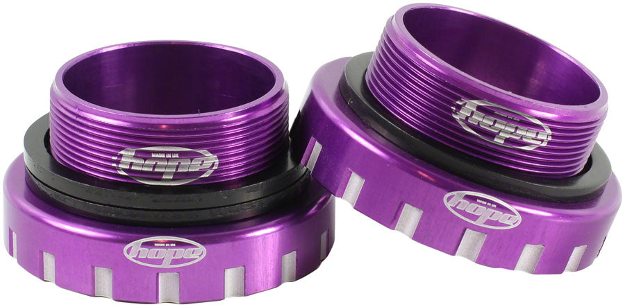 Hope BSA30 - Eje de pedalier roscado (68/73/83/100/120 mm, para eje de 30 mm, acero inoxidable, morado)
