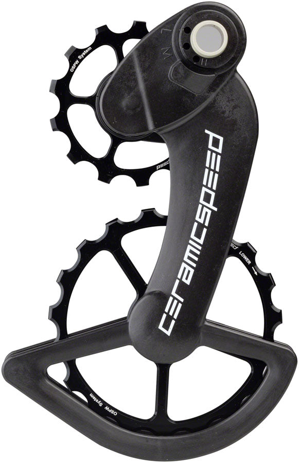 Sistema de poleas CeramicSpeed OSPW para desviadores Campagnolo - Polea de aleación con jaula de carbono negra