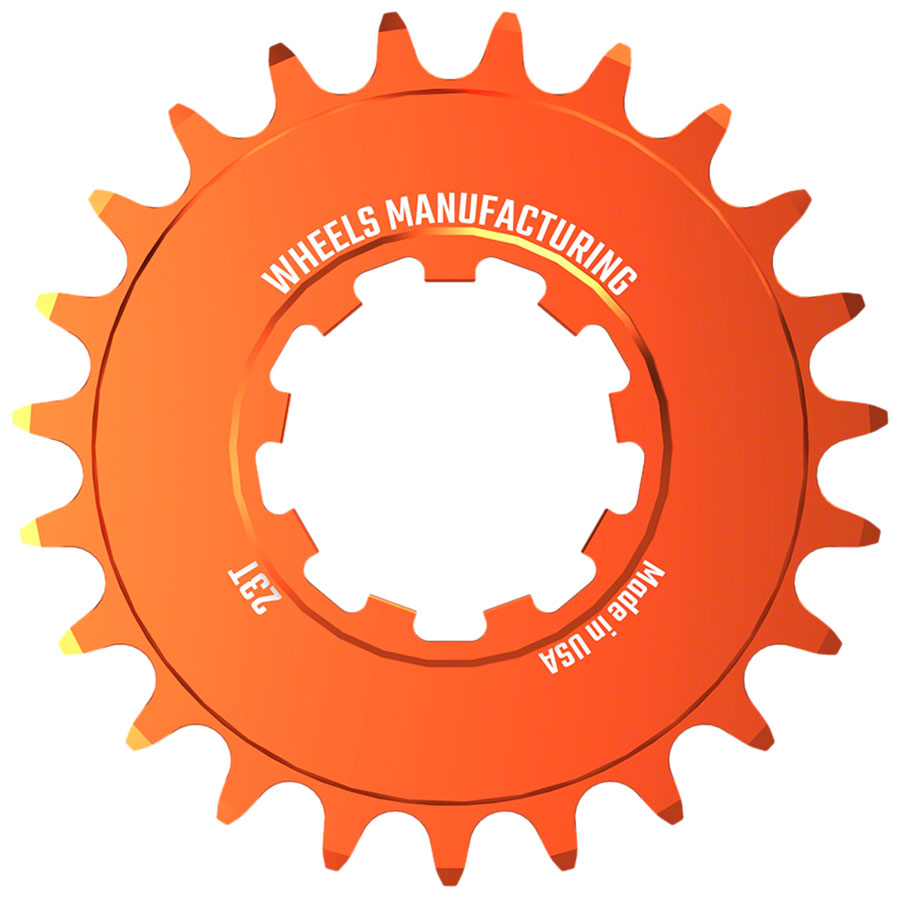 Ruedas de fabricación SOLO-SPEED Cog - 23t Compatible con kits SOLO-SPLINE SOLO-XD Naranja