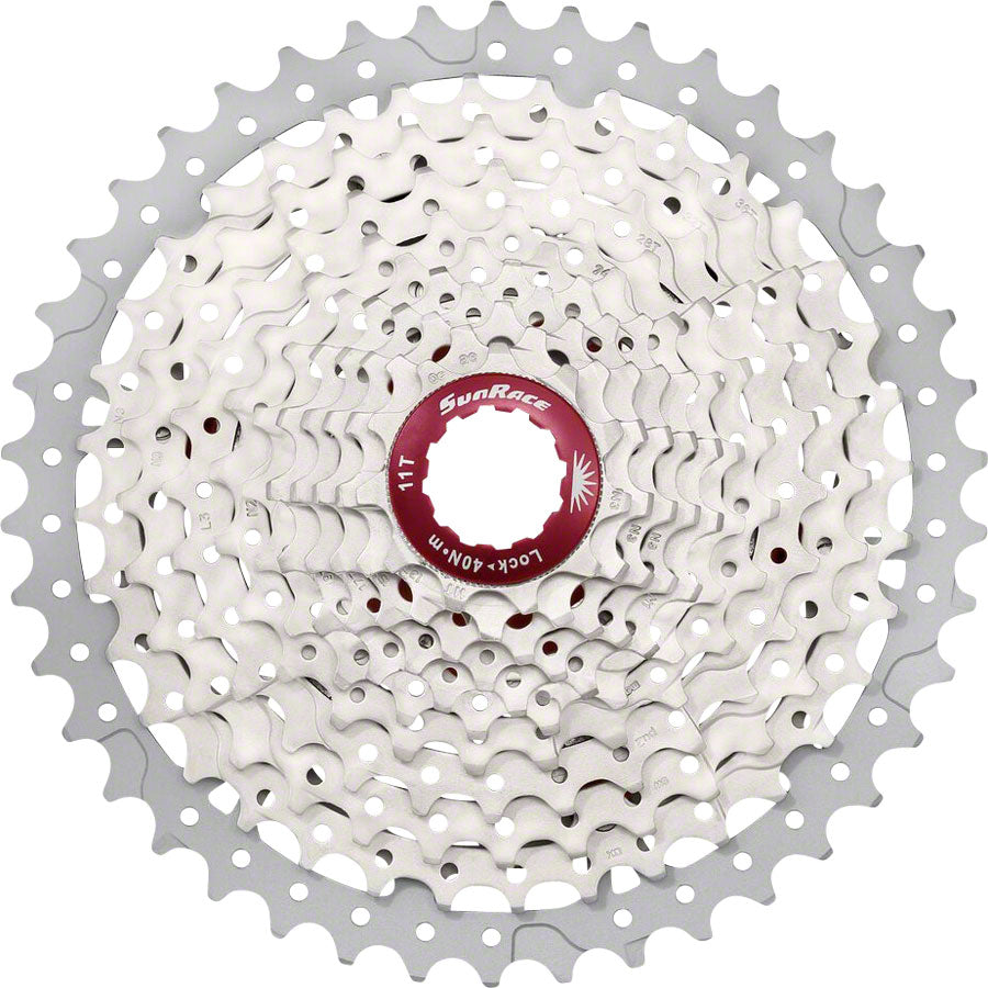 Cassette SunRace MX8 - 11 velocidades 11-42 dientes plateado