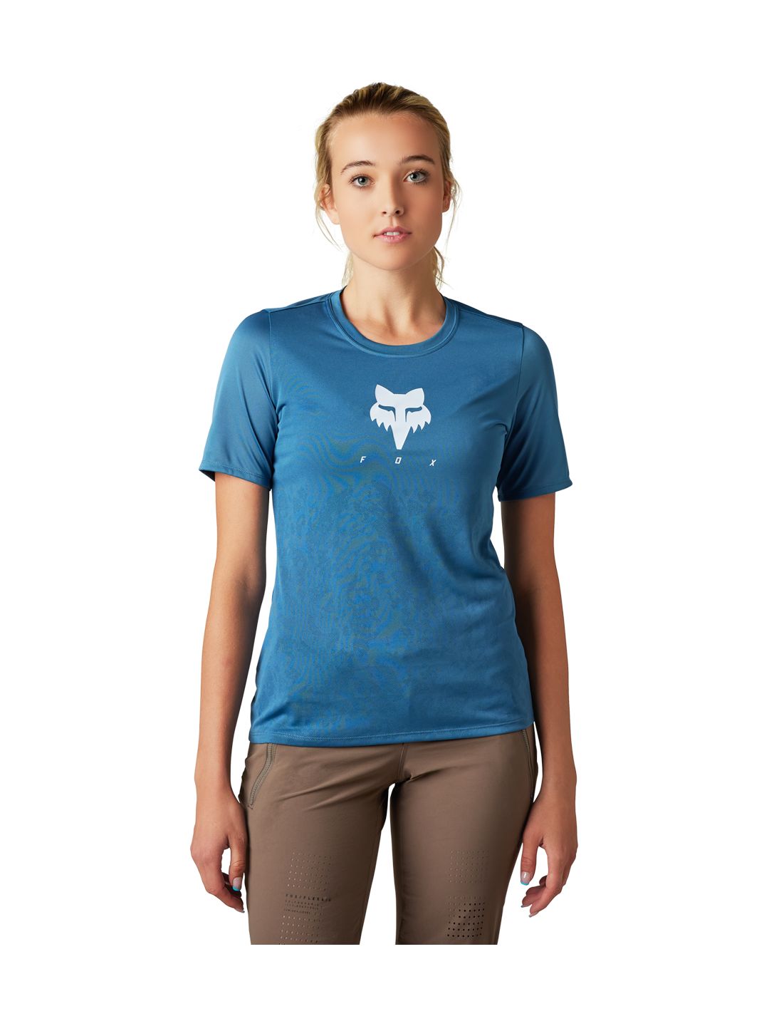Jersey Fox Racing Ranger TruDri para mujer, talla grande, azul oscuro