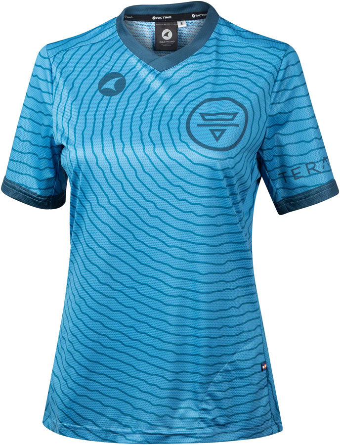 Camiseta Teravail Monitor - Azul Lago/Azul Acero/Azul Prusia para mujer, talla XL