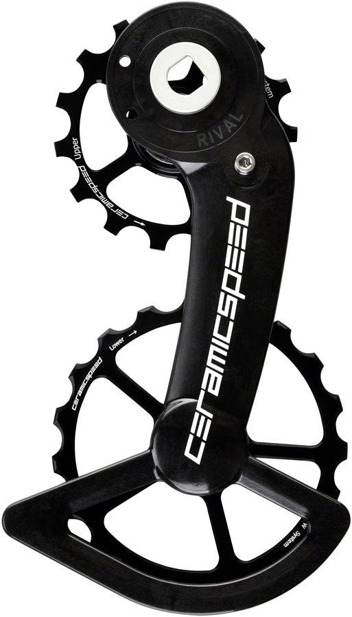 Sistema de poleas CeramicSpeed OSPW SRAM Rival AXS - Polea de aleación recubierta con jaula de carbono BLK