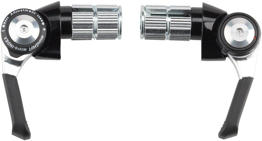 Juego de cambios de extremo de manillar microSHIFT de 8 velocidades para carretera, doble/triple, compatible con Shimano, negro