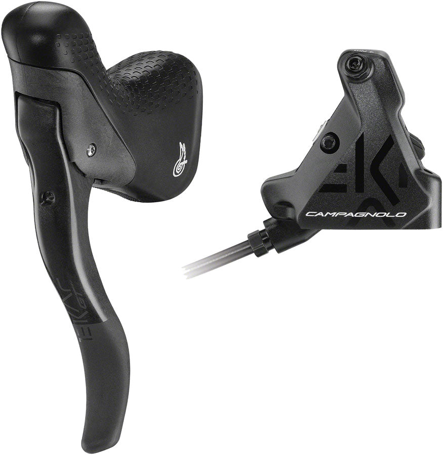 Maneta de freno Campagnolo EKAR GT Ergopower para pinza de freno de disco (izquierda/delantera) para pinza hidráulica de 13 velocidades y 140 mm de montaje plano, color negro