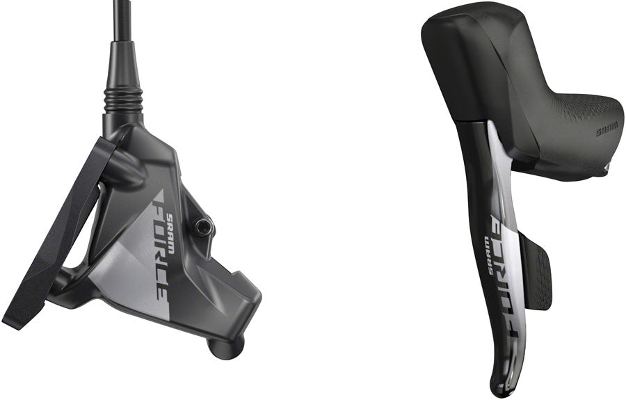 Maneta de cambio/freno SRAM Force eTap AXS HRD, pinza de disco hidráulica (izquierda/delantera, montaje plano, desplazamiento de 20 mm, manguera de 950 mm, negro, D1)