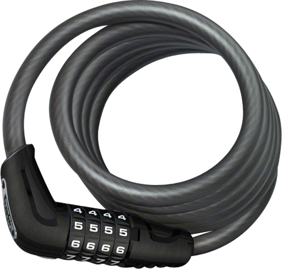 Candado de cable ABUS Numero 5510C (combinación, 180 cm x 10 mm) con soporte para tija de sillín SCMU, color negro