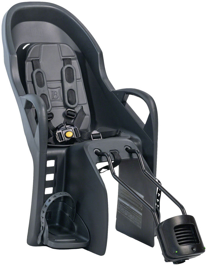 Burley Dash Frame Mount Child Seat - Extended Rails - Black/Gray