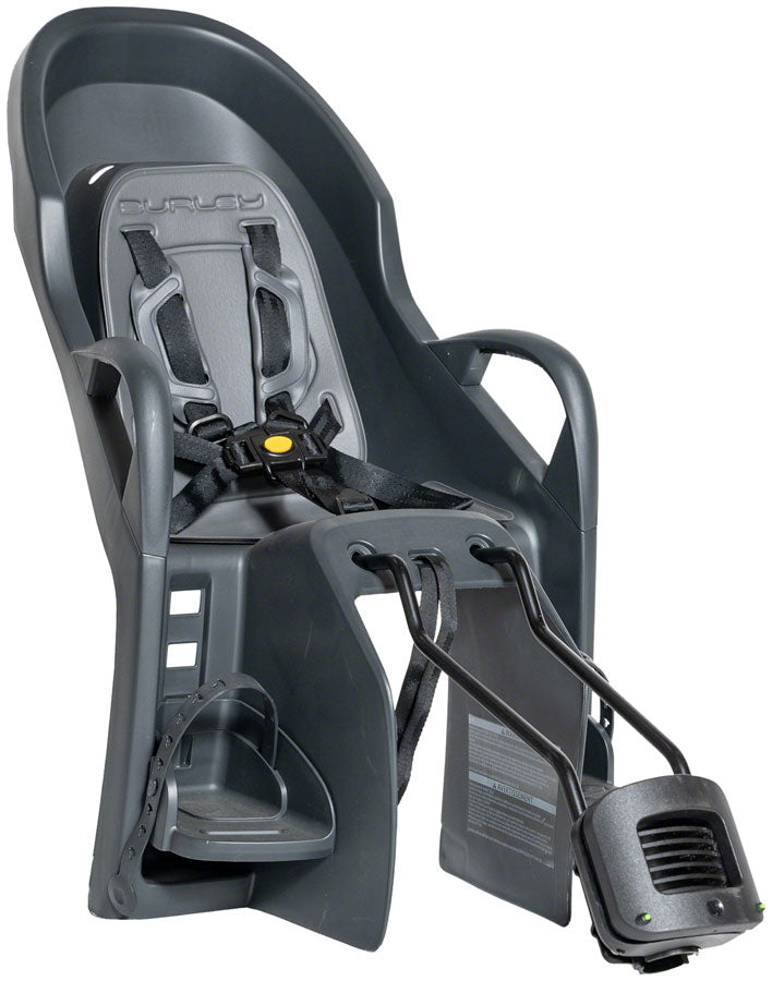 Burley Dash Frame Mount Child Seat - Extended Rails - Black/Gray