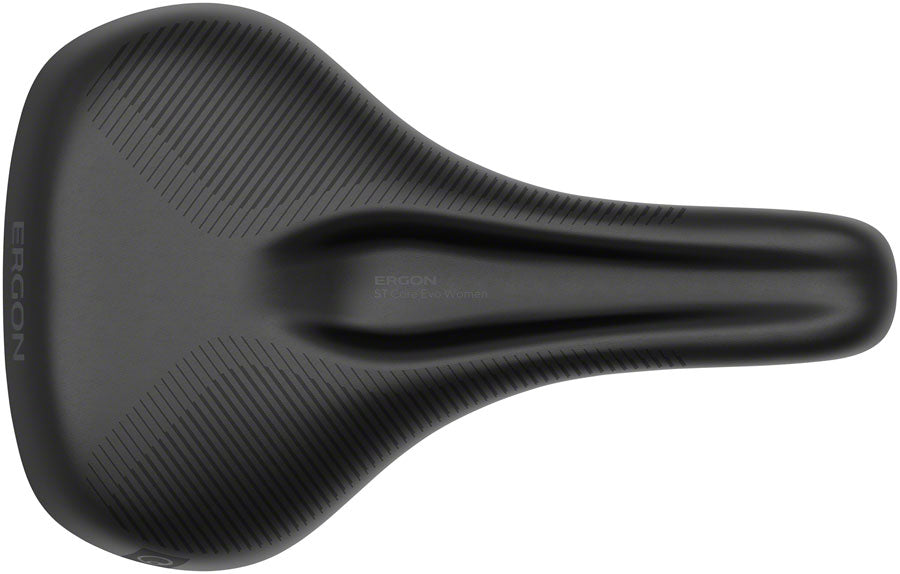 Sillín Ergon ST Core Evo para mujer - Talla pequeña/media, negro/gris