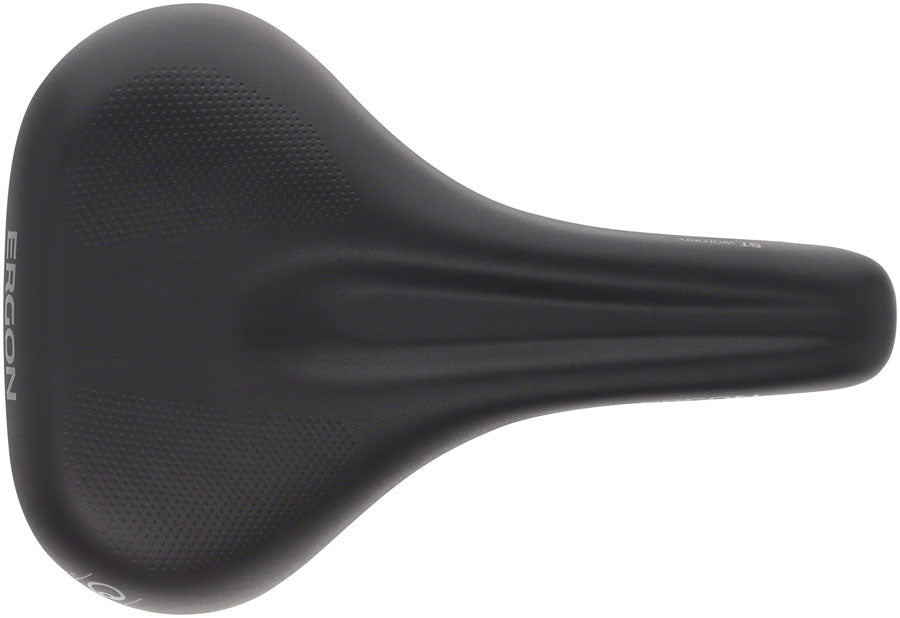 Sillín Ergon ST Gel - Negro cromoly para mujer, talla pequeña/mediana