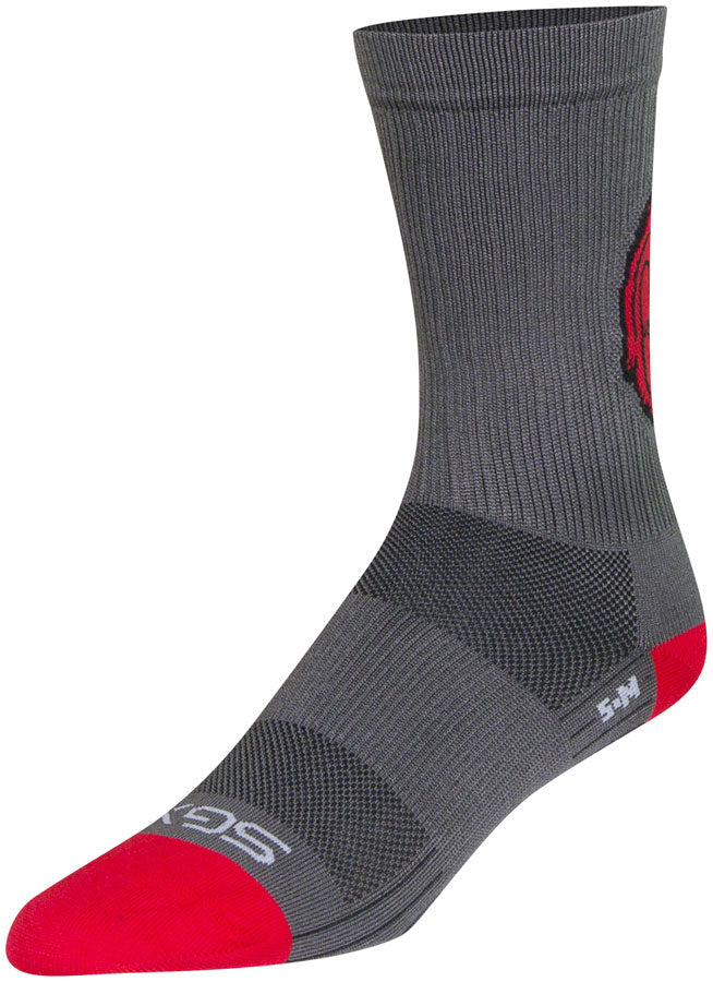 Calcetines SockGuy SGX Rise and Grind - Gris, 15 cm, talla L/XL