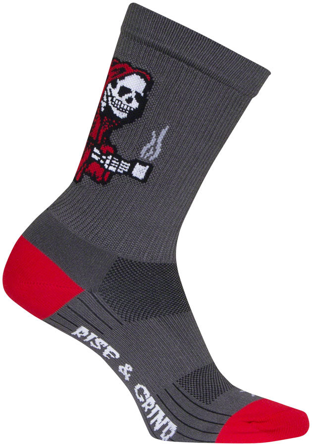 Calcetines SockGuy SGX Rise and Grind - Gris, 15 cm, talla L/XL