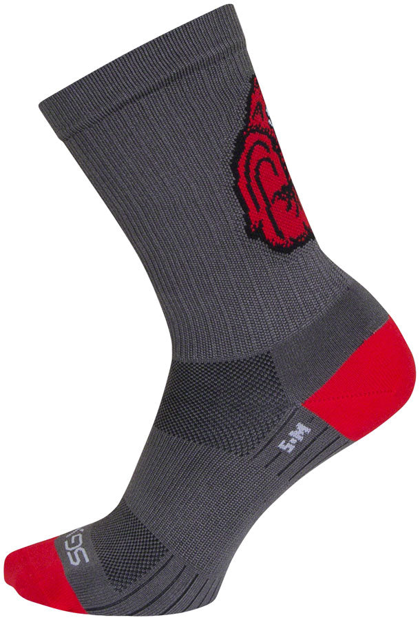 Calcetines SockGuy SGX Rise and Grind - Gris, 15 cm, talla L/XL