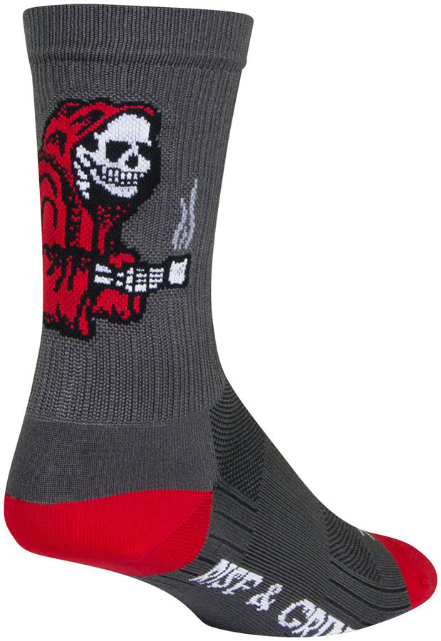 Calcetines SockGuy SGX Rise and Grind - Gris, 15 cm, talla L/XL