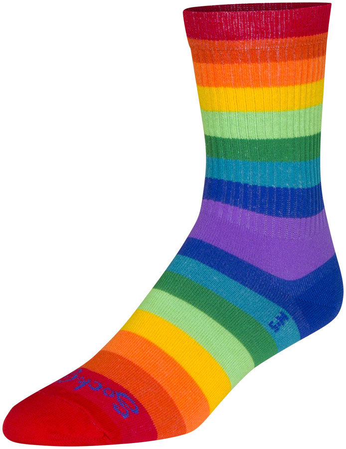 Calcetines fabulosos SockGuy Crew - Arcoíris de 15 cm (talla pequeña/mediana)