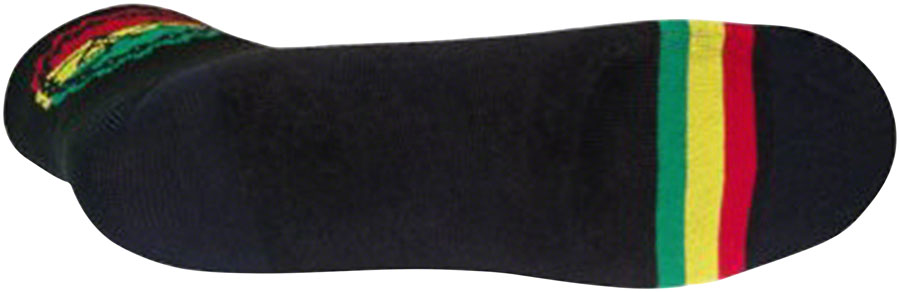 Calcetines clásicos rasta de SockGuy - 7,6 cm, negros/rasta, talla grande/extra grande