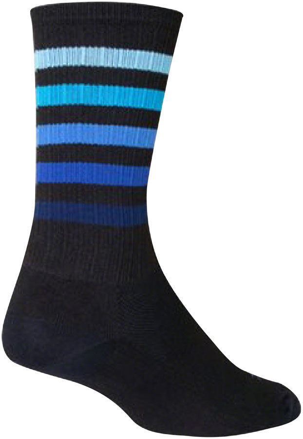 Calcetines largos SockGuy SGX - 15 cm, negro/azul, talla pequeña/mediana
