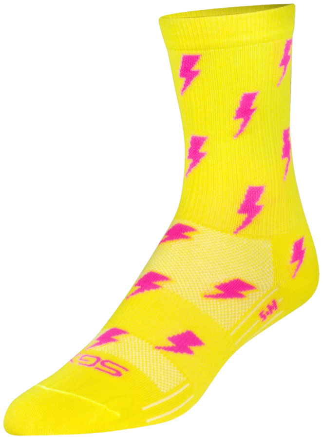 Calcetines SockGuy SGX Lit - 6" Amarillo Talla pequeña/mediana