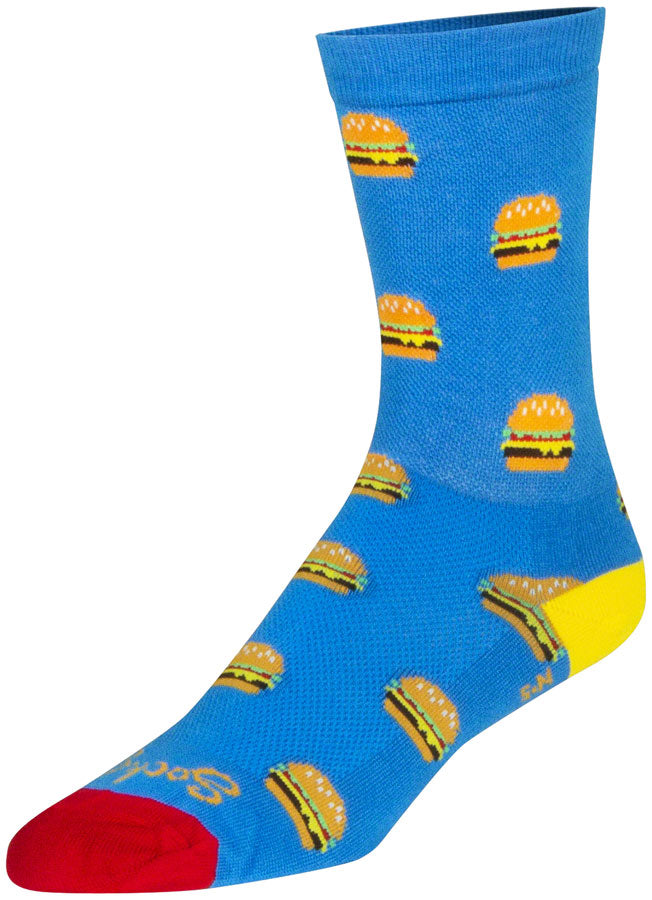 Calcetines de hamburguesas SockGuy Crew - 15 cm (grande/extragrande)