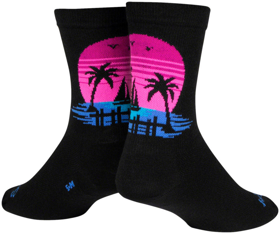 Calcetines deportivos Sunset de SockGuy - 15 cm (grande/extragrande)