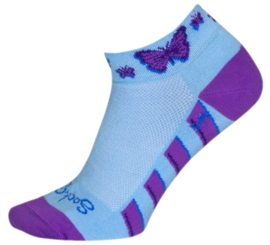 Calcetines clásicos SockGuy "Amo a mi perro" - Morados, talla pequeña/mediana, 1"